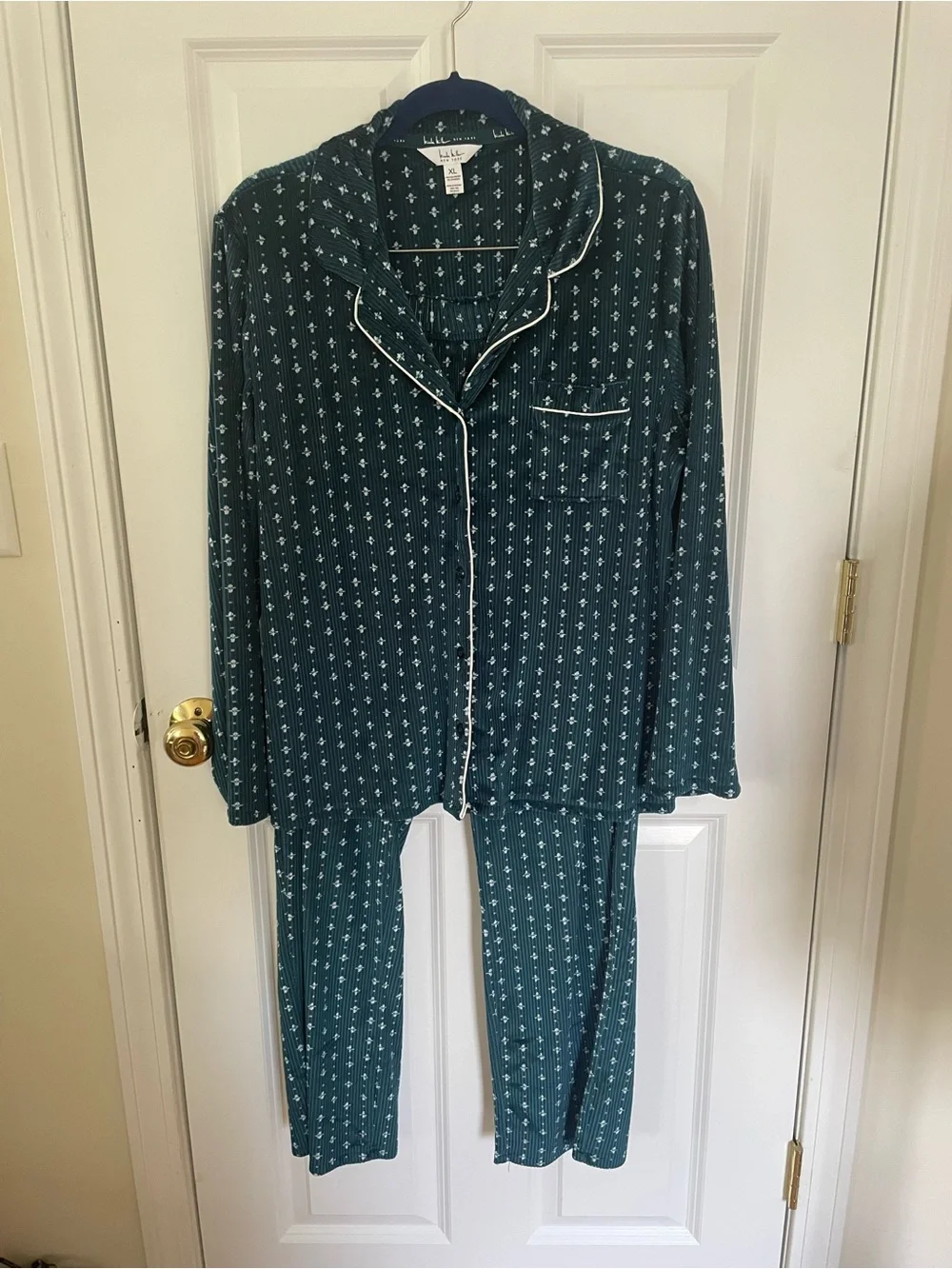 Nicole Miller Teal Printed Women's Pajama Set
